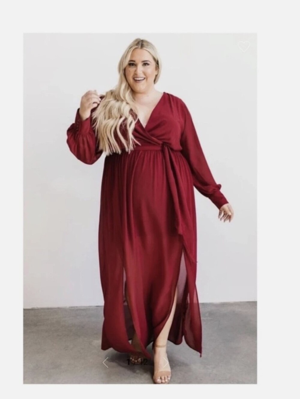 New Baltic Born Celine Maxi Dress Wine Size 1XL